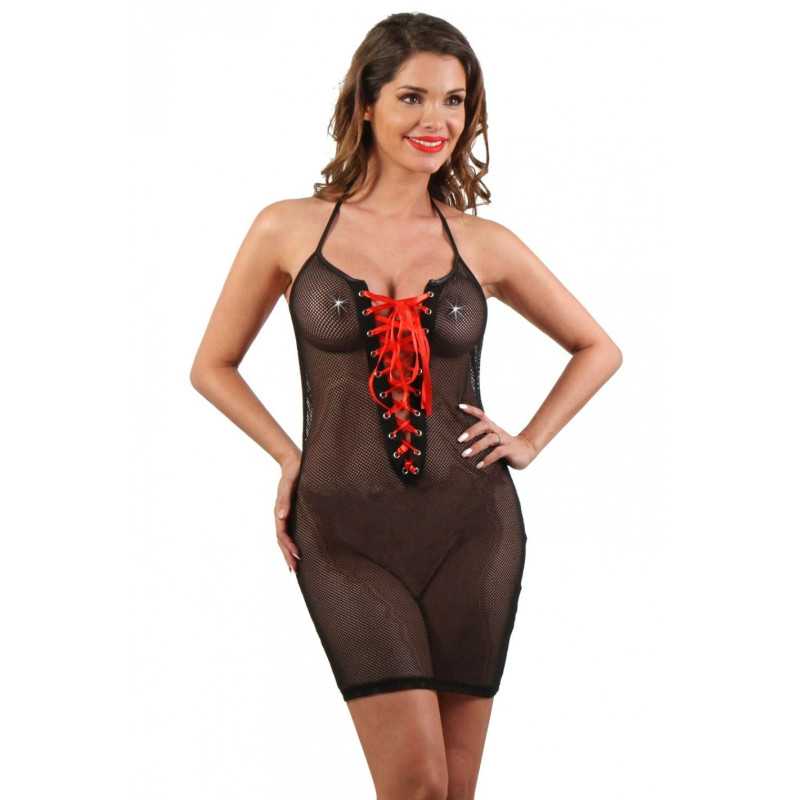 Votre Loveshop à Bierne (53) Robe Résille Noire