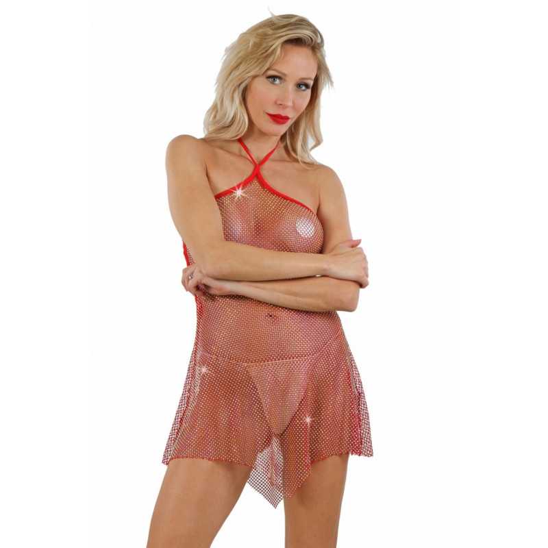 Votre Loveshop à Bierne (53) Robe Filet Strass