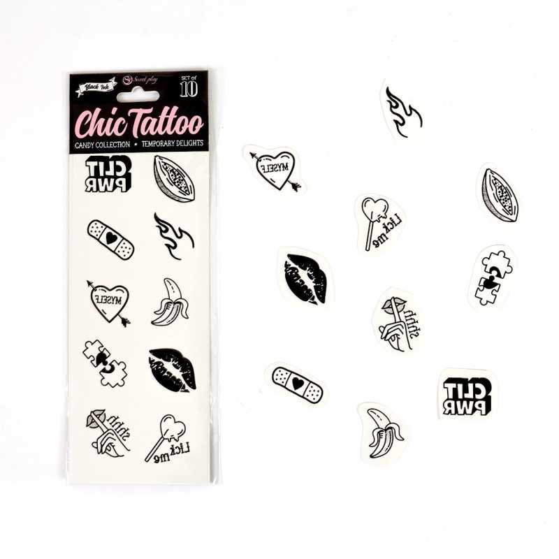 Votre Loveshop à Bierne (53) Set 10 tatoos Candy