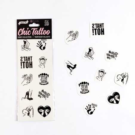Votre Loveshop à Bierne (53) Set 10 tatoos Kinky