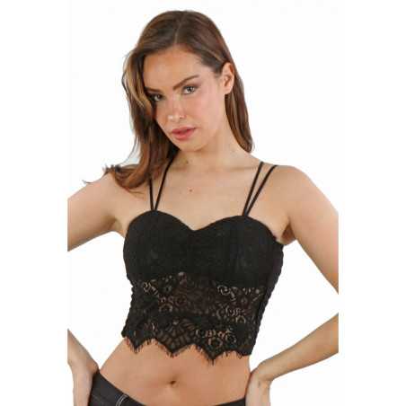 Votre Loveshop à Bierne (53) Top Dentelle Noire